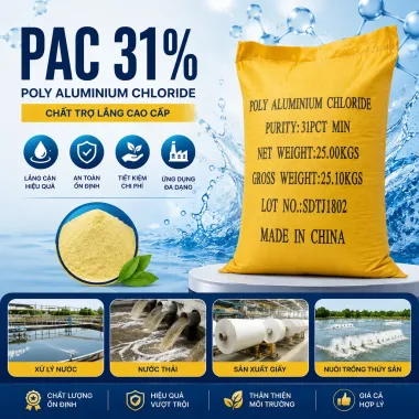 PAC 31% Trung Quốc (Poly Aluminium Chloride) – Hóa Chất Keo Tụ và Xử Lý Nước
